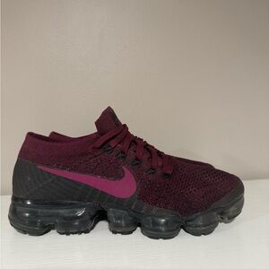 Nike Burgundy and Black Air VaporMax Sneakers